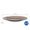  Bộ 2 dĩa D3003C Duralex - Beau Rivage 19,5 cm - Nâu Khói Sepia Thủy tinh cường lực cao cấp Pháp [Chính Hãng] 