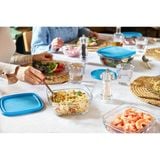  Hộp thực phẩm D9024A Duralex - Freshbox Nắp Xanh Blue 3100ml Thủy tinh cường lực cao cấp Pháp [Chính Hãng] 