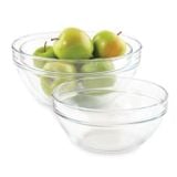  Bộ 2 tô D2027A Duralex - Gigogne Empilable trong Clear 20.5cm Thủy tinh cường lực cao cấp Pháp [Chính Hãng] 