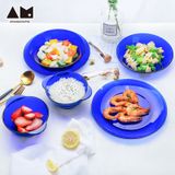 Bộ 6 dĩa D3006F Duralex - Lys Xanh Saphir 23,5cm Thủy tinh cường lực cao cấp Pháp [Chính Hãng] 