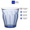 Bộ 6 ly D1027B Duralex - Picardie Xanh Marine 250ml Thủy tinh cường lực cao cấp Pháp [Chính Hãng]