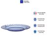  Bộ 2 dĩa D3001B Duralex - Beau Rivage Xanh Marine 23.5cm Thủy tinh cường lực cao cấp Pháp [Chính Hãng] 