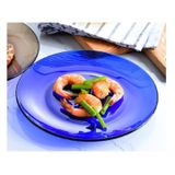  Bộ 6 dĩa D3006F Duralex - Lys Xanh Saphir 23,5cm Thủy tinh cường lực cao cấp Pháp [Chính Hãng] 