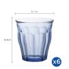  Bộ 6 ly D1026B Duralex - Picardie Xanh Marine 200ml Thủy tinh cường lực cao cấp Pháp [Chính Hãng] 