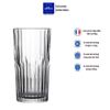  Bộ 6 ly cao D1058A Duralex - Manhattan Trong Clear 305ml Thủy tinh cường lực cao cấp Pháp [Chính Hãng] 