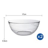  Bộ 2 tô D2016A Duralex - Gigogne trong Clear 17cm Thủy tinh cường lực cao cấp Pháp [Chính Hãng] 