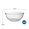  Bộ 2 tô D2016A Duralex - Gigogne trong Clear 17cm Thủy tinh cường lực cao cấp Pháp [Chính Hãng] 