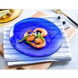  Bộ 6 dĩa D3008F Duralex - Lys Xanh Saphir 19 cm Thủy tinh cường lực cao cấp Pháp [Chính Hãng] 