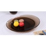  Bộ 6 dĩa D3008C Duralex - Lys Nâu Khói 19 cm Thủy tinh cường lực cao cấp Pháp [Chính Hãng] 