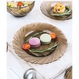  Bộ 6 dĩa D3003C Duralex - Beau Rivage 19,5 cm - Nâu Khói Thủy tinh cường lực cao cấp Pháp [Chính Hãng] 