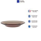  Bộ 6 dĩa D3011C Duralex - lys Nâu Khói Sepia 23 cm  Thủy tinh cường lực cao cấp Pháp [Chính Hãng] 