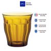 Bộ 6 ly D1028D Duralex - Picardie vàng Amber 310ml Thủy tinh cường lực cao cấp Pháp [Chính Hãng]