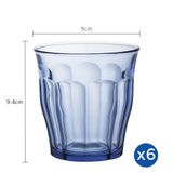  Bộ 6 ly D1028B Duralex - Picardie Xanh Marine 310ml Thủy tinh cường lực cao cấp Pháp [Chính Hãng] 