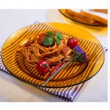  Bộ 6 dĩa D3011D Duralex - lys vàng Amber 23 cm Thủy tinh cường lực cao cấp Pháp [Chính Hãng] 