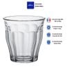  Bộ 6 ly D1026A Duralex -  Picardie trắng Clear 200ml Thủy tinh cường lực cao cấp Pháp [Chính Hãng] 