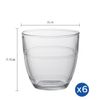  Bộ 6 ly D1017A Duralex - Gigogne trong Clear 220ml Thủy tinh cường lực cao cấp Pháp [Chính Hãng] 