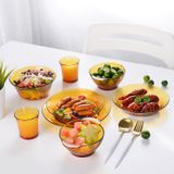  Bộ 2 dĩa D3008D Duralex - Lys vàng Amber 19 cm Thủy tinh cường lực cao cấp Pháp [Chính Hãng] 
