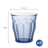  Bộ 6 ly D1027B Duralex - Picardie Xanh Marine 250ml Thủy tinh cường lực cao cấp Pháp [Chính Hãng] 