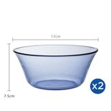  Bộ 2 tô D2007B Duralex - Lys Xanh Marine 17cm Thủy tinh cường lực cao cấp Pháp [Chính Hãng] 