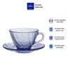 Bộ 6 tách và 6 dĩa D9005B Duralex - Beau Rivage Xanh Marine 180ml  Thủy tinh cường lực cao cấp Pháp [Chính Hãng]