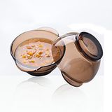  Bộ 2 tô có tay cầm tủy tinh cường lực Pháp Duralex Lys Nâu khói Sepia 13.5cm [Chính Hãng] 