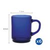  Bộ 6 ly có quai D4020F Duralex - Versailles Xanh Saphir 260ml  Thủy tinh cường lực cao cấp Pháp [Chính Hãng] 
