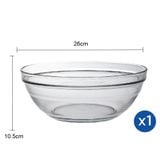  Bộ 1 tô D2029A Duralex - Gigogne Empilable trong Clear 26cm Thủy tinh cường lực cao cấp Pháp [Chính Hãng] 