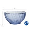  Bộ 2 tô D2002B Duralex - Beau Rivage Xanh Marine 18cm Thủy tinh cường lực cao cấp Pháp [Chính Hãng] 