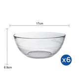  Bộ 6 tô D2016A Duralex - Gigogne trong Clear 17cm Thủy tinh cường lực cao cấp Pháp [Chính Hãng] 
