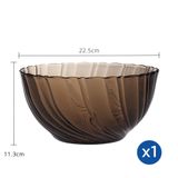  Tô D2003C Duralex - Beau Rivage Nâu khói Sepia 22.5cm  Thủy tinh cường lực cao cấp Pháp [Chính Hãng] 
