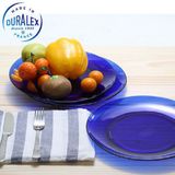  Bộ 6 dĩa D3006F Duralex - Lys Xanh Saphir 23,5cm Thủy tinh cường lực cao cấp Pháp [Chính Hãng] 