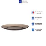  Bộ 6 dĩa D3006C Duralex - Lys Nâu khói Sepia 23,5cm Thủy tinh cường lực cao cấp Pháp [Chính Hãng] 