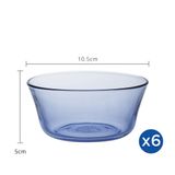  Bộ 6 chén D2006B Duralex - Lys Xanh Marine 10,5cm Thủy tinh cường lực cao cấp Pháp [Chính Hãng] 