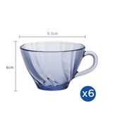  Bộ 6 tách D4002B Duralex - Beau Rivage xanh Marine 180ml Thủy tinh cường lực cao cấp Pháp [Chính Hãng] 