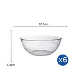  Bộ 6 chén D2013A Duralex - Gigogne trong Clear 10.5cm Thủy tinh cường lực cao cấp Pháp [Chính Hãng] 