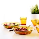  Bộ 2 dĩa D3007D Duralex - Lys Vàng Amber 19.5 cm Thủy tinh cường lực cao cấp Pháp [Chính Hãng] 