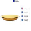 Bộ 6 dĩa D3007D Duralex - Lys Vàng Amber 19.5 cm Thủy tinh cường lực cao cấp Pháp [Chính Hãng]