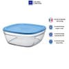  Hộp thực phẩm D9024A Duralex - Freshbox Nắp Xanh Blue 3100ml Thủy tinh cường lực cao cấp Pháp [Chính Hãng] 