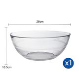  Bộ 1 tô D2019A Duralex - Gigogne trong Clear 26cm Thủy tinh cường lực cao cấp Pháp [Chính Hãng] 