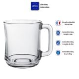  Bộ 6 ly có quai D4018A Duralex - Lys Trắng Clear 310ml Thủy tinh cường lực cao cấp Pháp [Chính Hãng] 