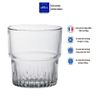 Bộ 6 Ly D1014A Duralex -Empilable trong Clear 200ml Thủy tinh cường lực cao cấp Pháp