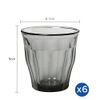  Bộ 6 ly D1027H Duralex - Picardie Xám Grey 250ml Thủy tinh cường lực cao cấp Pháp [Chính Hãng] 
