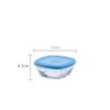  Hộp thực phẩm thủy tinh cường lực Pháp Duralex Freshbox Trắng trong 300ml D9020A [Chính Hãng] 