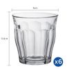  Bộ 6 ly D1028A Duralex - Picardie Trong Clear 310ml Thủy tinh cường lực cao cấp Pháp [Chính Hãng] 