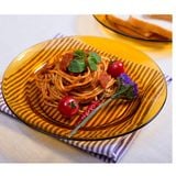  Bộ 2 dĩa D3011D Duralex - lys vàng Amber 23 cm Thủy tinh cường lực cao cấp Pháp [Chính Hãng] 