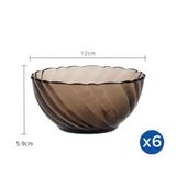  Bộ 6 chén D2001C Duralex - Beau Rivage Nâu Khói Sepia 12cm Thủy tinh cường lực cao cấp Pháp [Chính Hãng] 