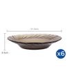  Bộ 6 dĩa D3002C Duralex - Beau Rivage Nâu khói Sepia 21,5cm Thủy tinh cường lực cao cấp Pháp [Chính Hãng] 