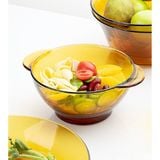  Bộ 4 tô có tay cầm D2005D Duralex - Lys vàng Amber 13.5cm Thủy itnh cường lực cao cấp Pháp 