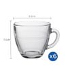  Bộ 6 tách D4006A Duralex - Gigogne trắng Clear 220ml Thủy tinh cường lực cao cấp Pháp [Chính Hãng] 