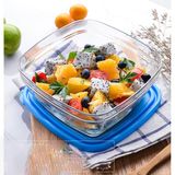 Hộp thực phẩm D9023A Duralex - Freshbox Nắp Xanh Blue 2000ml Thủy tinh cường lực cao cấp Pháp [Chính Hãng] 